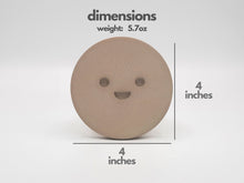 Load image into Gallery viewer, Cute Happy Coaster Set - 4 Smiley Face Concrete Drink Coasters - Rootshell Planters