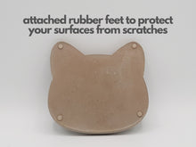 Load image into Gallery viewer, Cute Kitty Cat Coaster Set - 3 Concrete Drink Coasters - Rootshell Planters