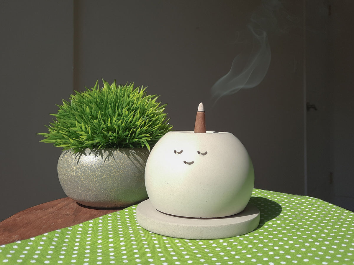 Cute Incense Burner Cone & Stick Incense Holder for Meditation & Zen