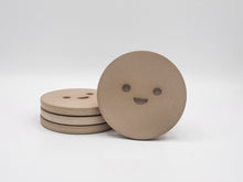 Load image into Gallery viewer, Cute Happy Coaster Set - 4 Smiley Face Concrete Drink Coasters - Rootshell Planters